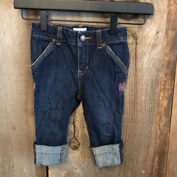 Old Navy Other - Old Navy Blue Dark Wash Jeans Convertible Crop Straight Leg 4 Pocket Size 2T